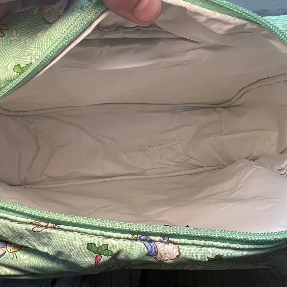Peter Rabbit Mint Green Nylon Diaper Messenger Bag Beatrix Potter Large
